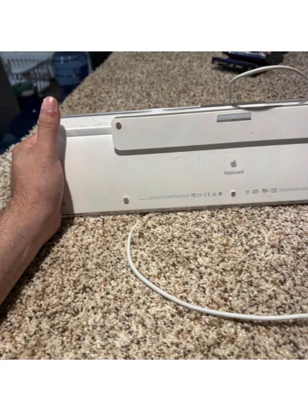 Apple Keyboard A1048 Wired USB White Full Size Numpad Vintage Mac G4 G5 iMac